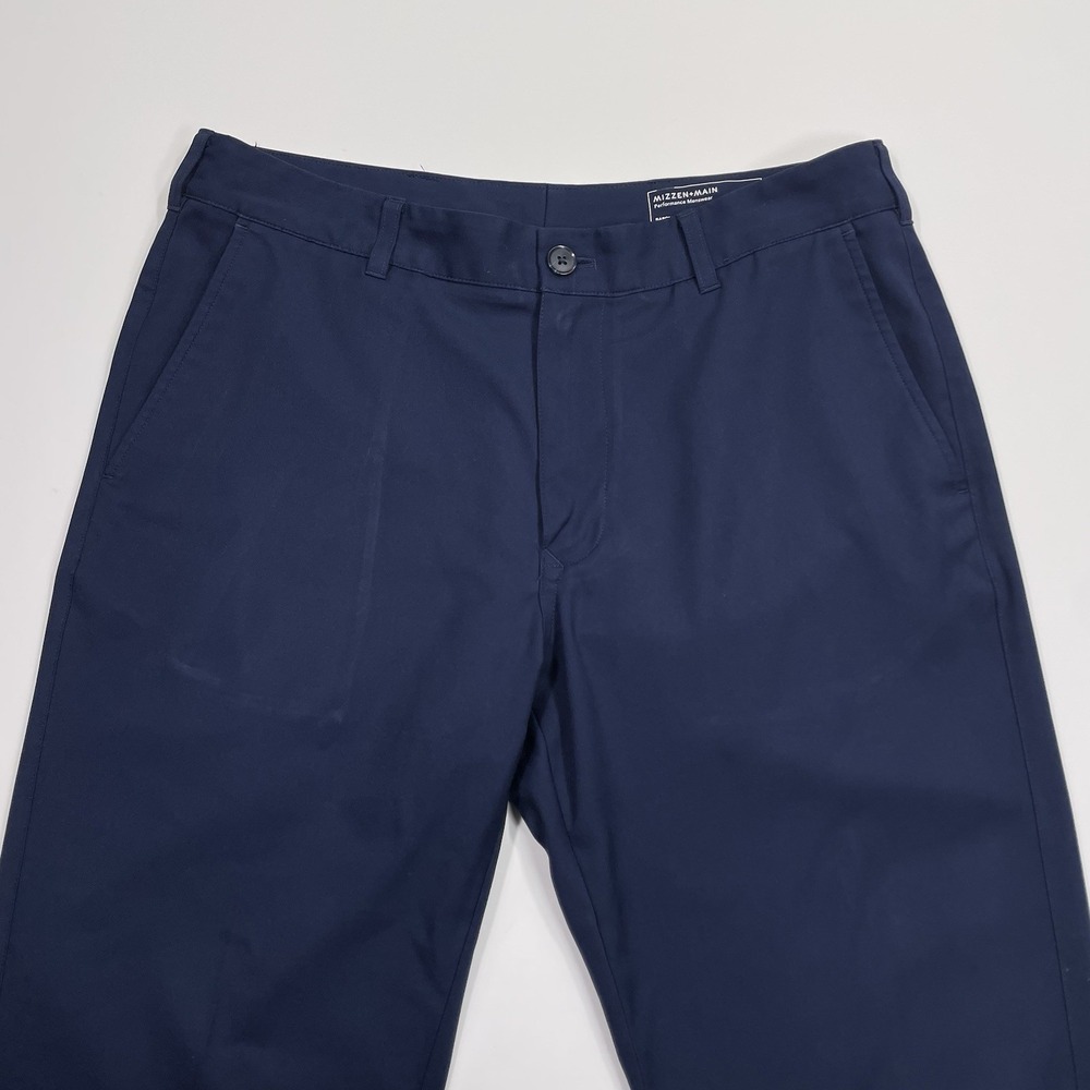 Mizzen Main Pants Mens 34x30 (33x28) Blue Performance Athletic Casual Golf READ